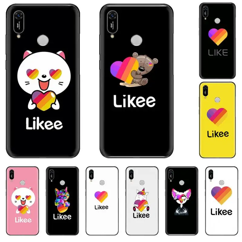 Модный телефонный чехол Likee Кот медведь любовь сердце для Huawei Y5 Y6 II Y7 Y9 PRIME 2018