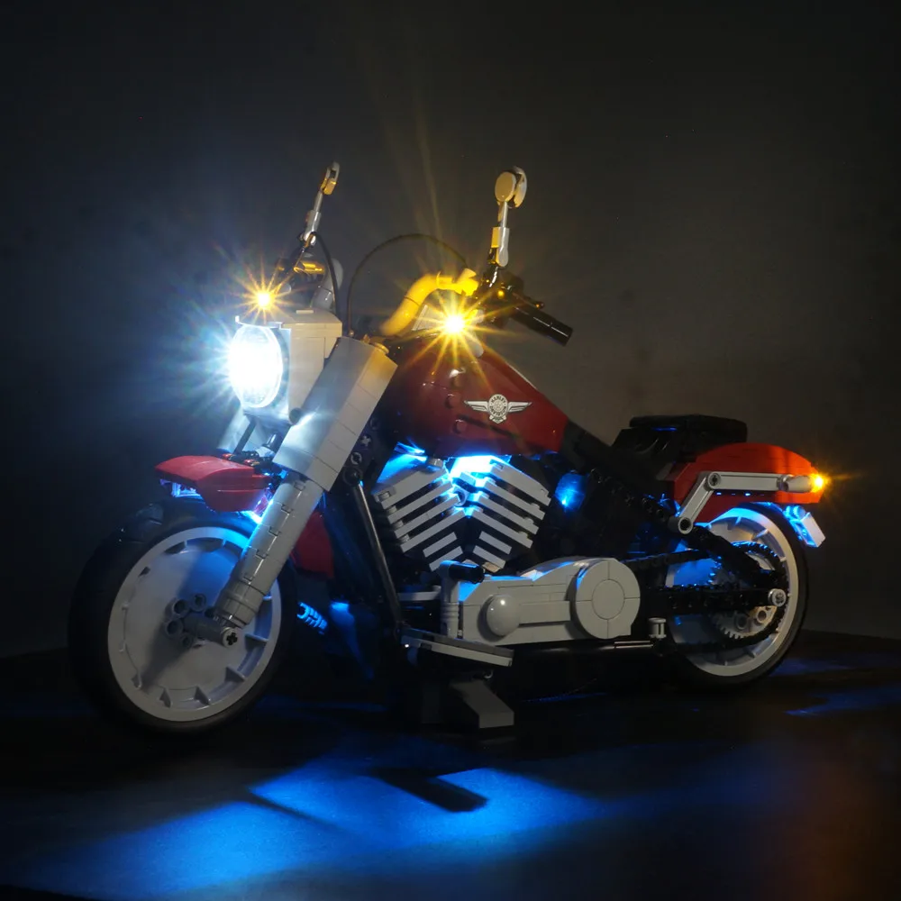 Светодиодный светильник комплект для 10269 Harley Davidson Fat Boy блоки игрушки &quotСделай