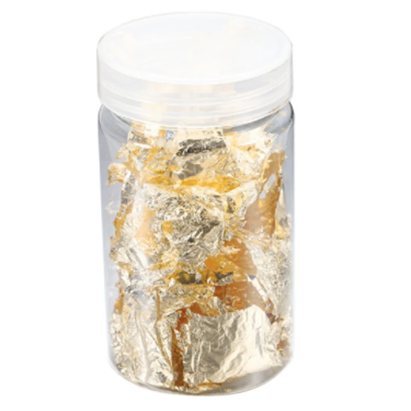 

Блестящая фольга 10 г, листы в виде листовых хлопьев для полимерного искусства, позолота, роспись ногтей, слайм, рукоделие, изготовление ювел...