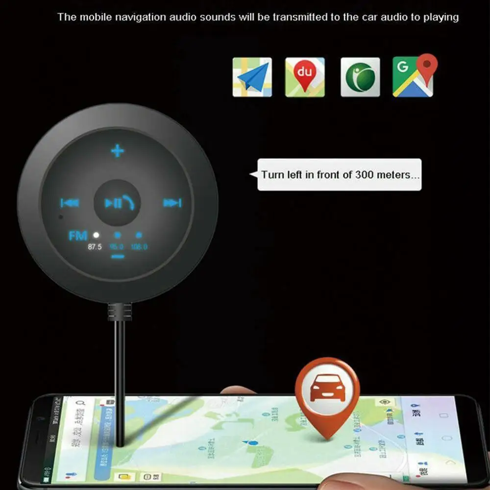 Высокое качество 3 5 мм Автомобильный MP3-плеер Музыка адаптер хендсфри AUX Bluetooth 0