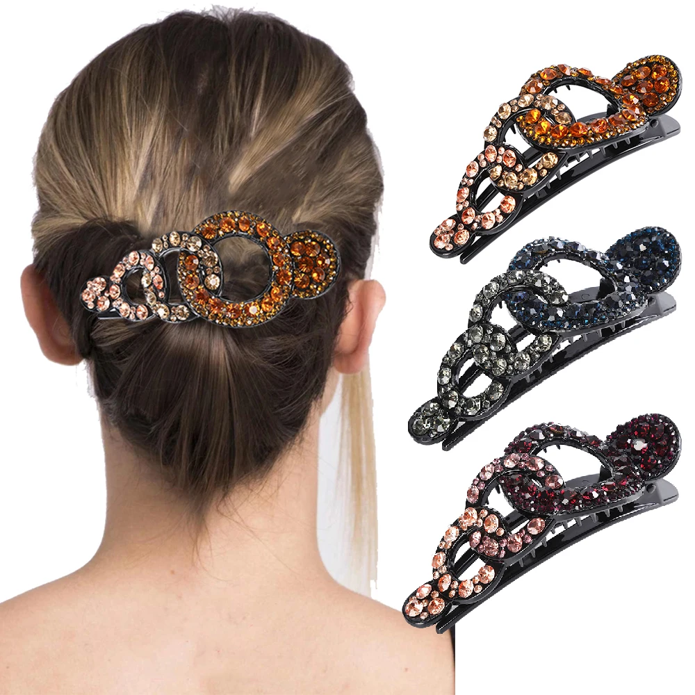 

Rhinestone Hair Claws Hairpins Women Crystal Hairclips Heandband New Design Clip Barrette Hairgrip Fashion Hair Accessories