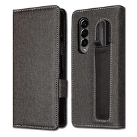 cloth material with s pen slot card slot case for samsung galaxy z fold 3 case for f9260 case multi functional phone case