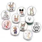 Милый кролик для фотосъемки Христос воскрес с пасхальными яйцами на пасхальную тему с изображением кролика и 18 мм кнопки 10 шт. круглые фото кабошоны разрисованные изделия из стекла стиль для кнопки ювелирные изделия