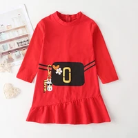 girls spring and autumn long sleeved dress children s clothing girls fashion dress suitable for 2 5 years old