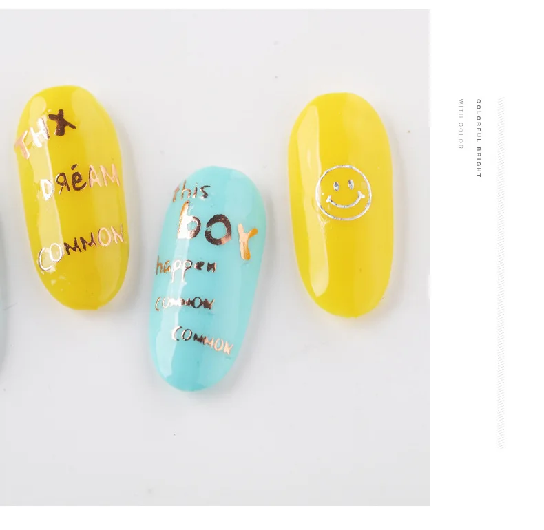 Золотые 3D наклейки для ногтей полоски линий геометрическое сердце самоклеящиеся