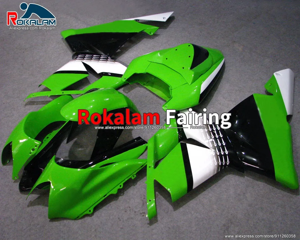 

Комплект кузова для Kawasaki ZX10R 2004 2005 Φ 04 05 Ninja Черный Белый Зеленый Autorbike Cowling (литьё под давлением)