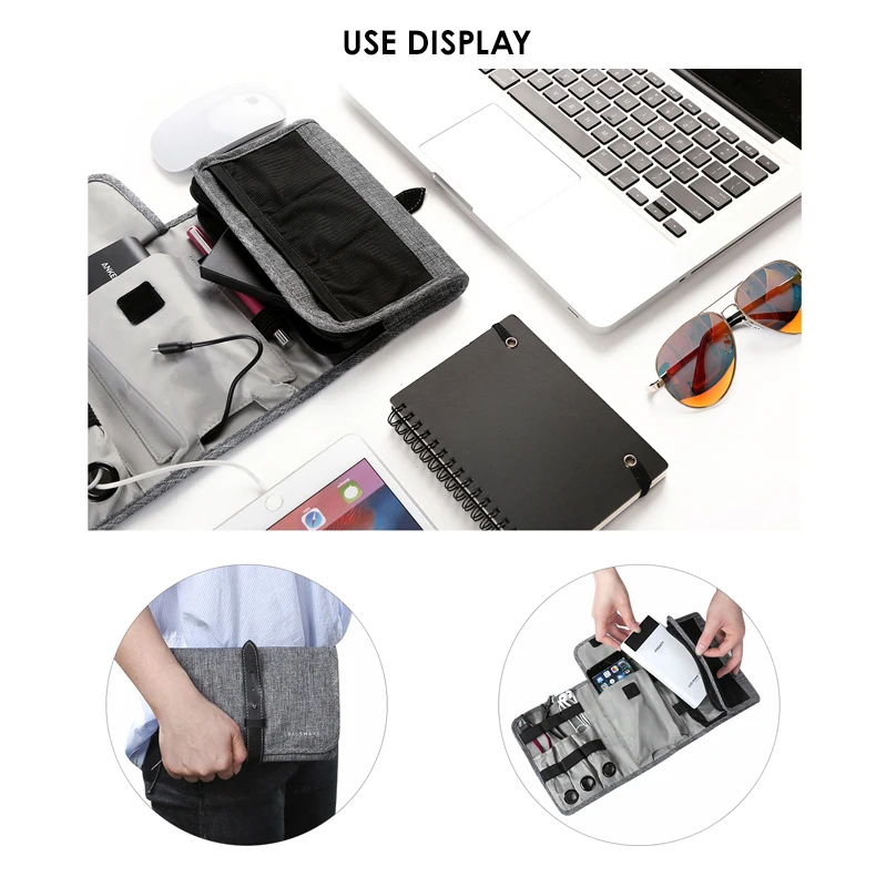 BAGSMART Лидер продаж USB кабель зарядное устройство Tote чехол сумка для хранения Портативный цифровой Аксессуары Гаджеты устройства путешествия Органайзер сумки