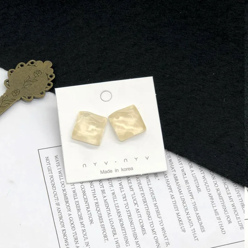 Серьги из серебра 925 Корейский Японский небольшой свежий чистый красный