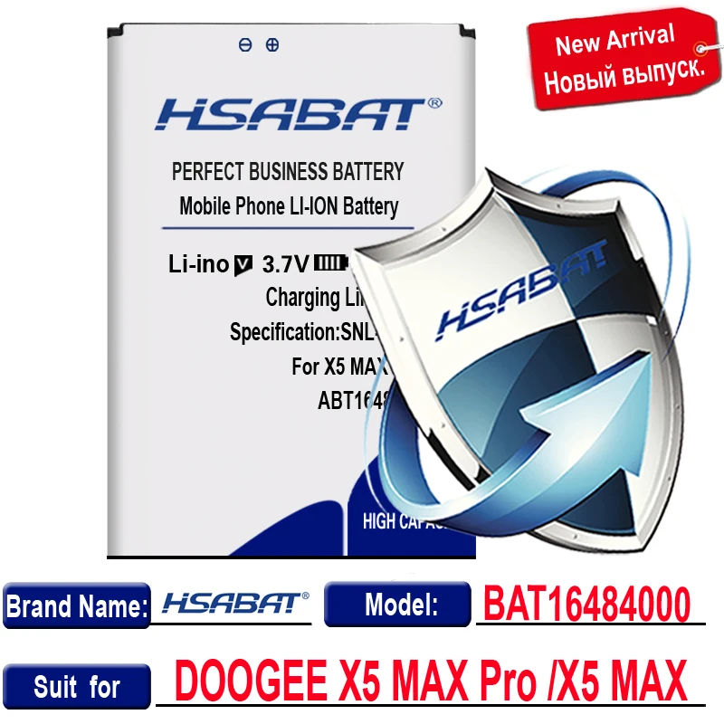 HSABAT 5300mAh BAT16484000 Battery for DOOGEE X5 MAX Pro &amp |