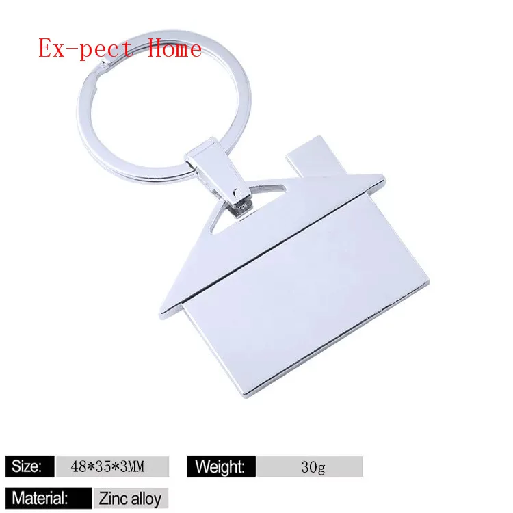 Llaveros de Casa de aleaci&oacute;n de Zinc, llaveros de Casa de Metal en blanco para regalos de bienes ra&iacute;ces, Env&iacute;o Gratis por DHL, 200 unids/lote-1