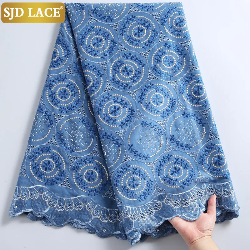 

SJD LACE Swiss Voile Lace In Switzerland Tissus Africain Broderie African Lace Fabric Nigerian Lace Fabrics Women 5Yards 2251B