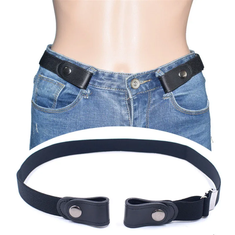 

Buckle-Free Belt For Jean Pants Dresses No Buckle Stretch Elastic Waist Belt For Women Men No Bulge No Hassle Waist Belt