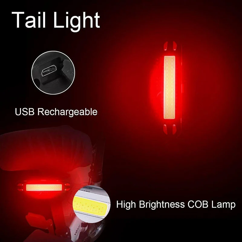 

Bicycle Light USB Rechargeable 360 Degree Rotary Bike Headlamp 4 Modes Cycling Handlebar Safety Flashlight