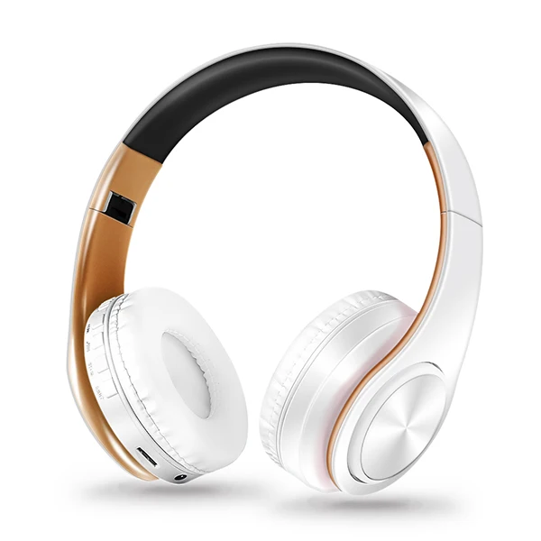 white gold AYVVPII плеер без потерь bluetooth наушники с микрофоном беспроводная стерео гарнитура музыка для Iphone samsung Xiaomi mp3 спортивные - Цвет: white gold
