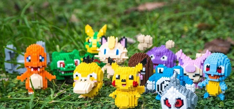 LoZ Блоки строительные мяч Пикачу Snorlax, чармандер, Бульбазавр Jigglypuff игрушки; фигурки героев аниме модель японский мультфильм подарок