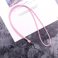 cowhide leather lanyard neck straps mobile phone straps rope tags strap neck lanyards for keys id card pass gym hang rope lariat