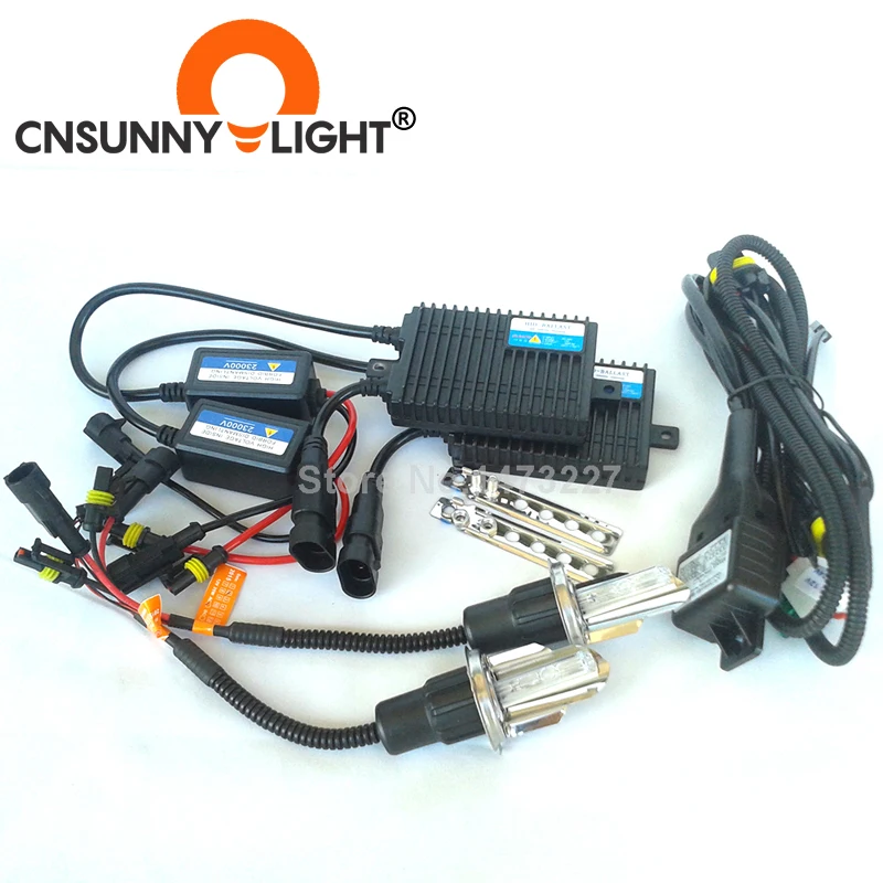 CNSUNNYLIGHT 55 Вт HID ксеноновый комплект для преобразования H4 hi/lo h4 3 12V55W