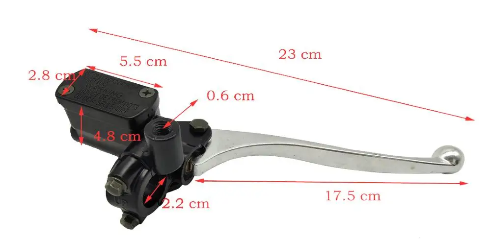 

A130 Universal 7/8" 22mm Front Motorcycle Brake Clutch Master Cylinder Reservoir Levers For Yamaha CYGNUS-Z Right Brake Pump
