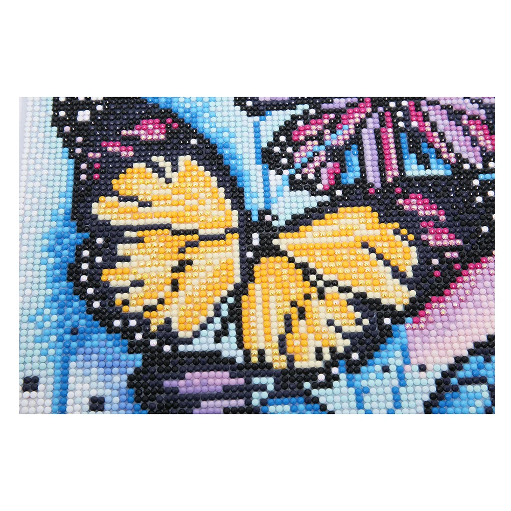 

LZAIQIZG Full Round Diamond Painting Butterfly AB Drill Brush Glue Canvas Diamond Embroidery Animal Home Decor Dropship 25x35cm