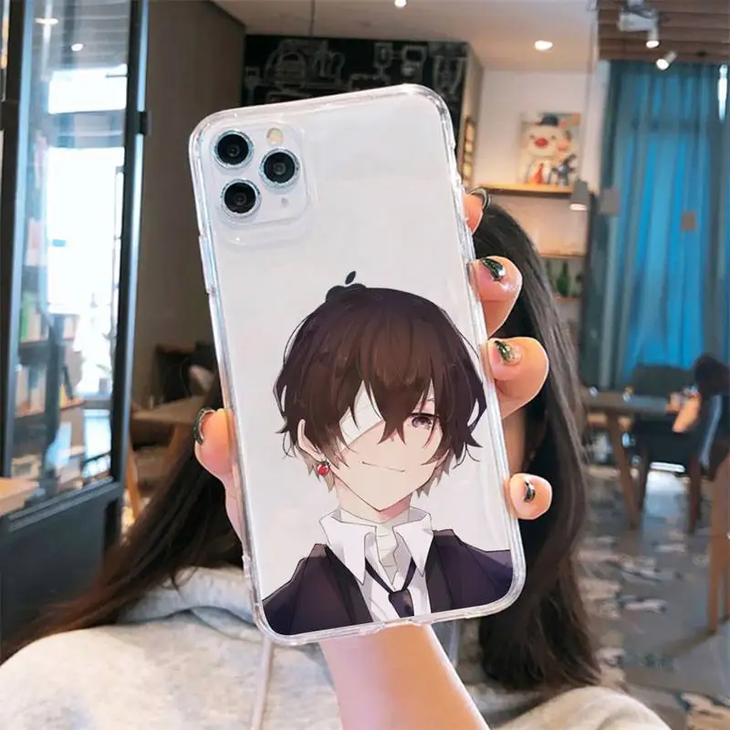 

Bungo Stray Dogs Phone Case Transparent soft For iphone 5 6 7 8 11 12 s c se plus mini x xs xr pro max cover shell funda