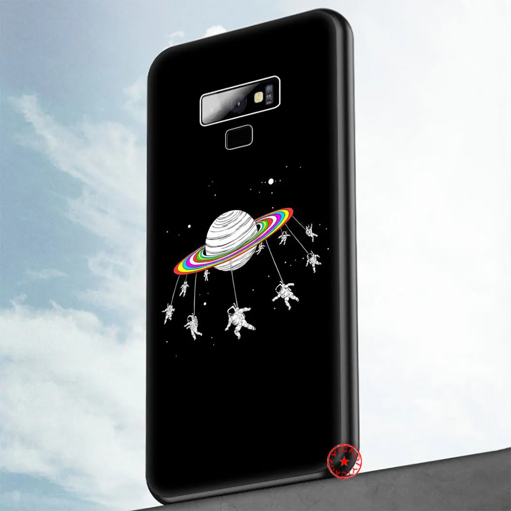 Черный мягкий силиконовый чехол с мультяшным самолетом для samsung Galaxy A70S A20E A2 J4 J6 Core