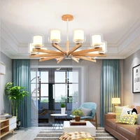 nordic wood chandelier lighting for living room lights wood furniture hanging lamp for bedroom restaurant lamp