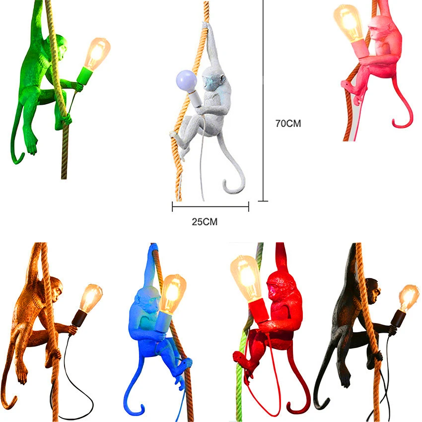Современные разноцветные обезьянки американский кантри пеньковая веревка