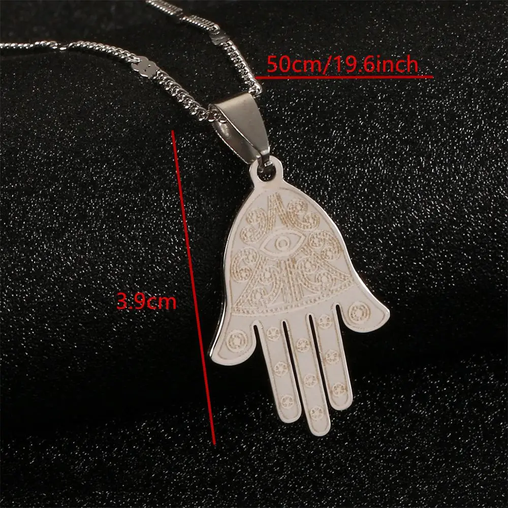 Египетский Глаз хорошего LuckNecklace Фатима хамса ручной кулон ожерелье рука ладонь