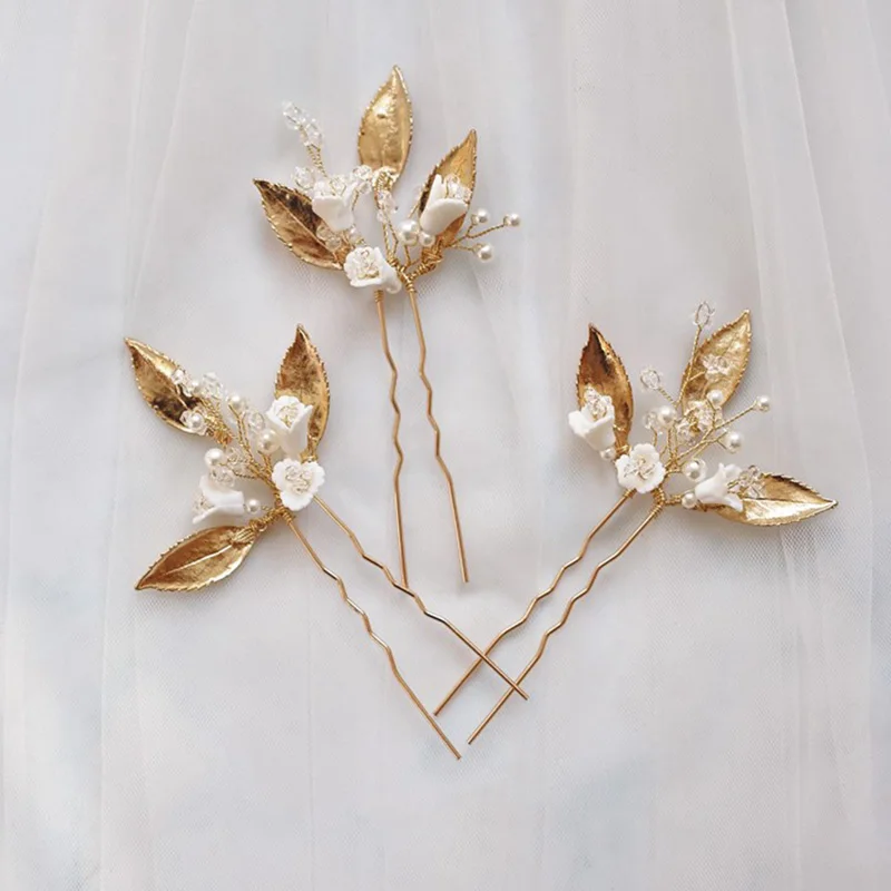 Заколки для волос нежные маленькие заколки с белыми цветами свадебный головной