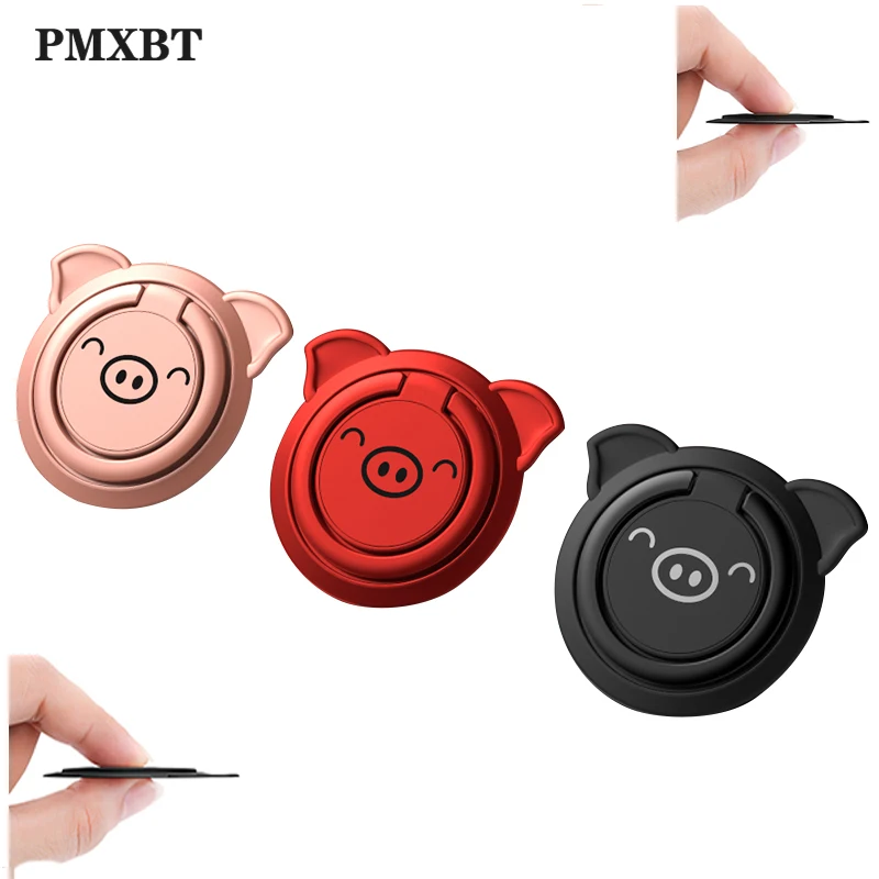 Держатель для кольца на палец 360 градусов тонкий магнит мультяшный милый свинья