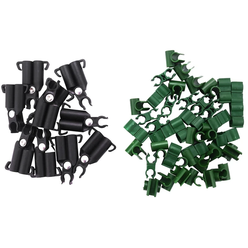 

50 Pieces Adjustable Plant Trellis Connector Clip Garden Plastic Connector A-Type Connecting Joint Buckle Clip