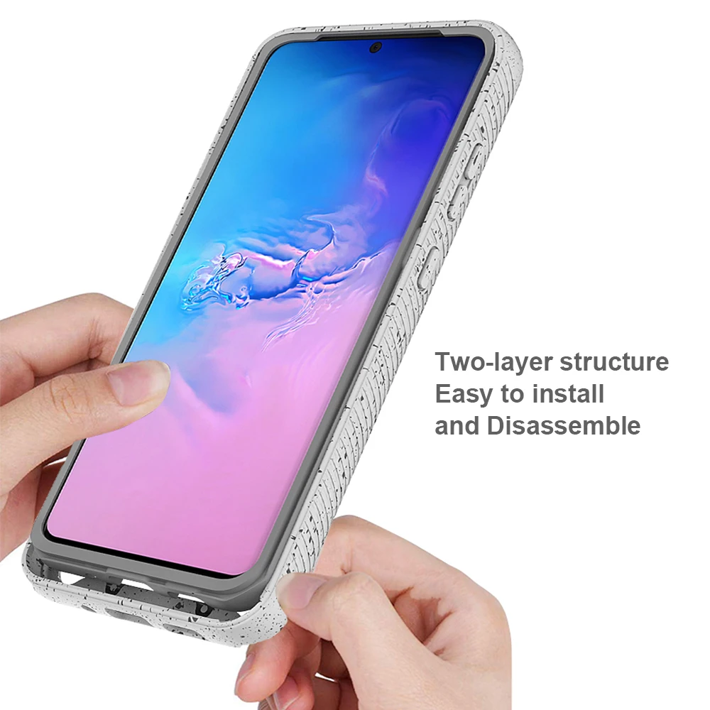 Противоударный чехол 2 в 1 для Samsung Galaxy S20 Ultra S9 S10 Plus S10e 5G Note 10 Pro защитный прозрачный