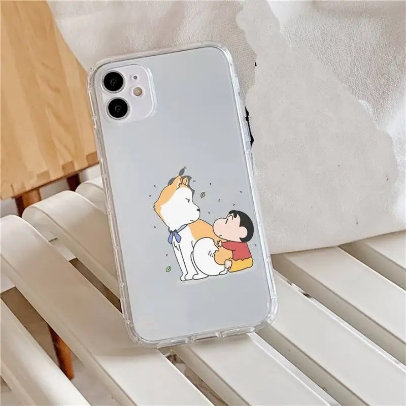 

Japan Cartoon Crayon Shin chan Phone Case Transparent for iPhone 11 12 mini pro XS MAX 8 7 6 6S Plus X 5S SE 2020 XR
