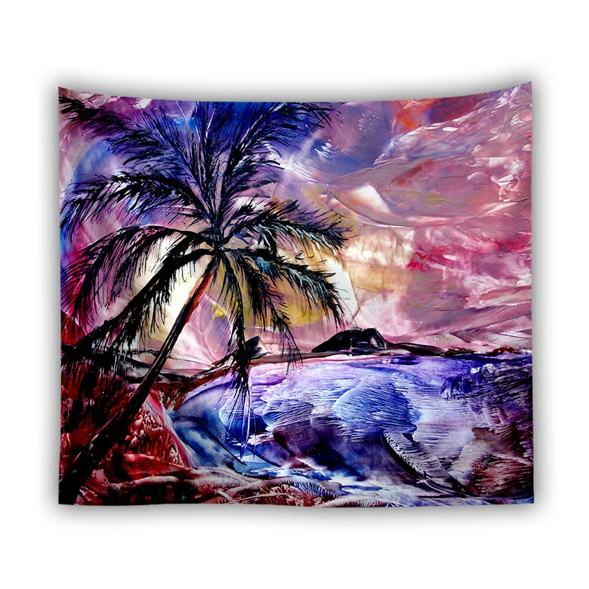 Картина маслом городской пейзаж гобелен настенный декоративный фон для