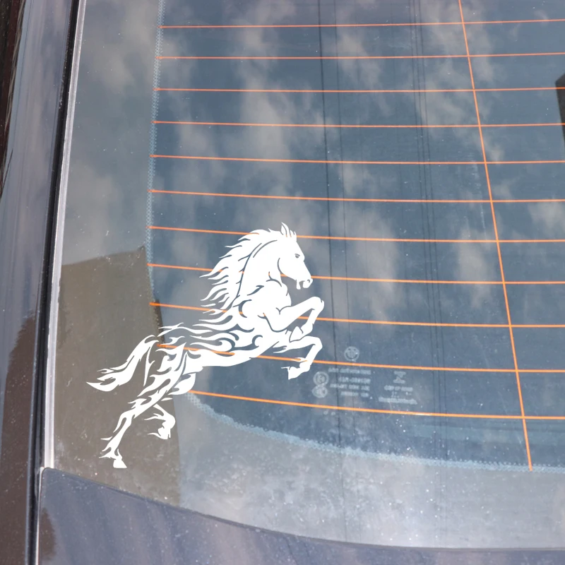 

Car Stickers Horse Creative Ornaments Car Decoration Accessories Stickers Creative Waterproof Sunscreen Black/white,16cm*16cm