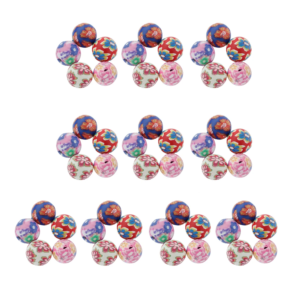 

50x Vary Shape Polymer Clay Loose Spacer Beads for Jewelry Making Craft Findings