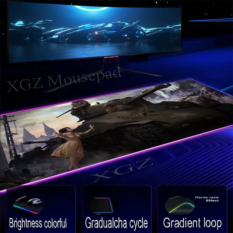 XGZ пользовательский большой RGB коврик для мыши черный замок край старый фильм