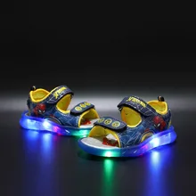 Marvel Disney Cool Spiderman Shoes Children Lovely Cute Colorful Lighted Kids Sandals High Quality Infant Tennis Boys Sneakers