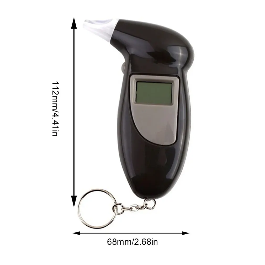 

Professional Digital Alcohol Breath Tester Breathalyzer Analyzer Detector Test Keychain Breathalizer Without Backlight