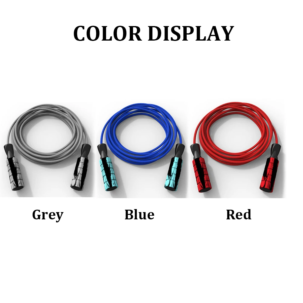 Регулируемая Скакалка Шариковая оплетка из хлопка ручка пеноматериала для