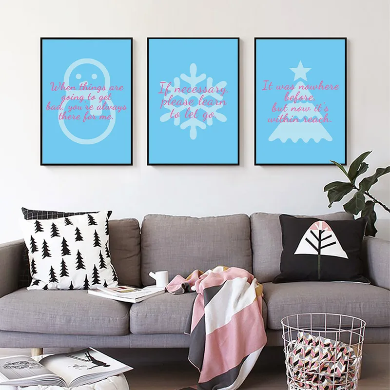 Замороженные вдохновляющие цитаты искусство стен холст плакаты и принты