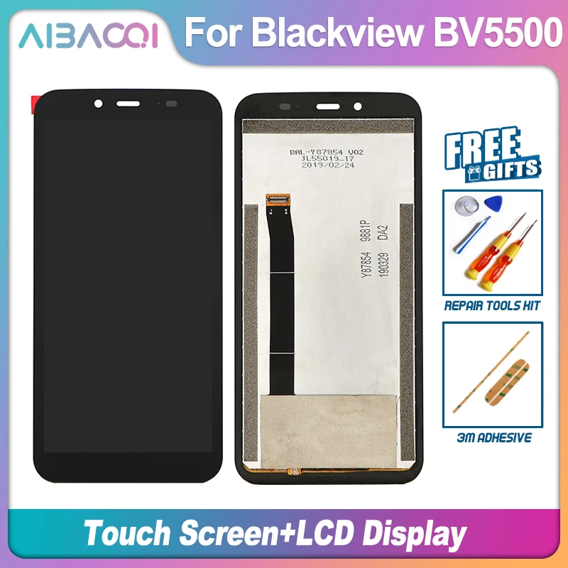 Дисплей с тачскрином AiBaoQi 5 ''для Blackview BV5500/BV5500 Pro Android 8 1|Экраны для мобильных