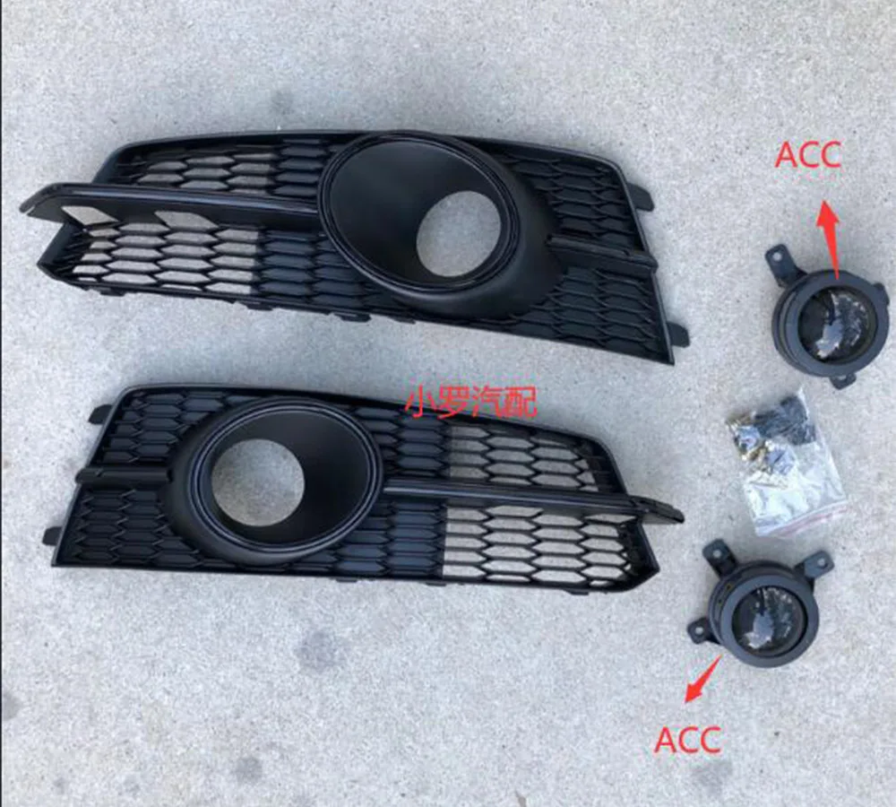 

For Audi A6 2018 Sports Modified S6 Fog Lamp Frame Black With Acc Fog Lamp Cover A6 Avant To S6 Grille Front Fog Cover
