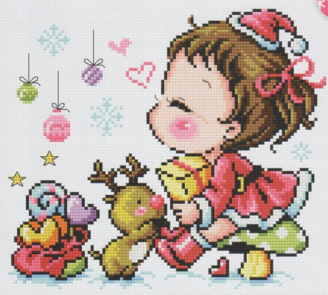 GG кролик и лиса с любовью крестиком набор животных хлопок нить любовь замок холст