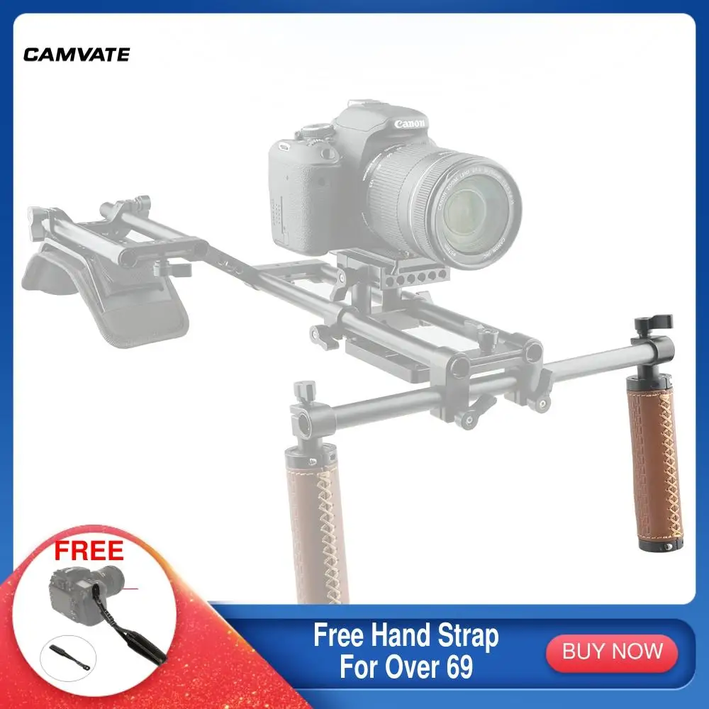 CAMVATE кожаная ручка с 15 мм одиночный штанговый зажим &amp 1/4 &quot 20 резьбовое отверстие