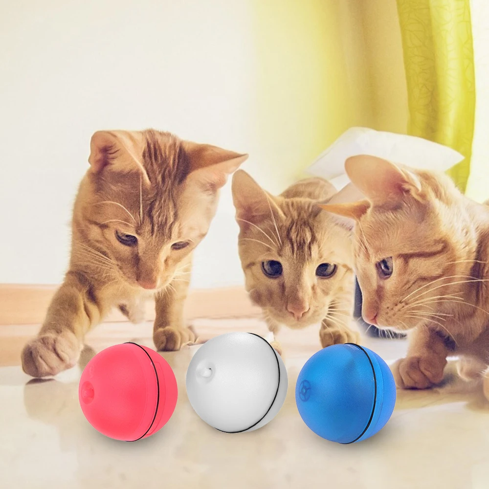 Кошка игрушка подвижный шар светодиодный красный светильник движение