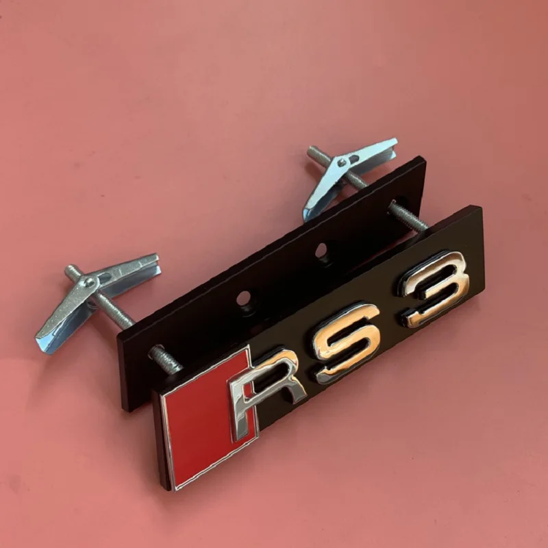 S RS LOGO Car Grille Sticker Badge Decoration Honeycomb Net Accessories For Audi A3 A4L A4 A5 A6 S3 S6 S5 S8 RS3 RS5 Q7 Q3 TT Q5 |