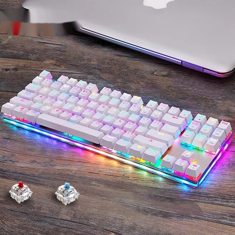 

Original Motospeed K87S Gaming Mechanical Keyboard USB Wired 87 Keys With RGB Backlight Red/Blue Switch For PC Computer Gamer