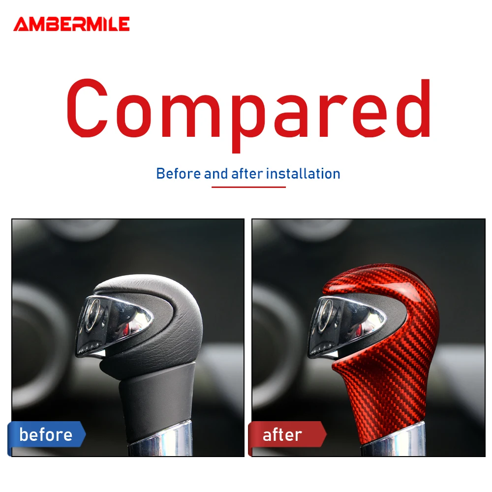 AMBERMILE Настоящее углеродное волокно для Mini Cooper R55 R56 R57 R58 R59 R60 R61 аксессуары