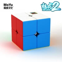 moyu fidget toy 2x2x2 meilong magic cube 2x2 real color magic cube student racing introductory competition educational toy